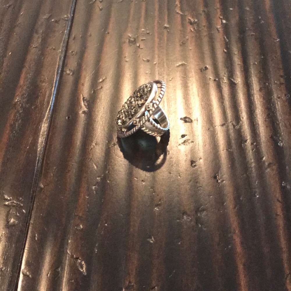 Fancy Bling Silver Ring. Size 7. - image 4